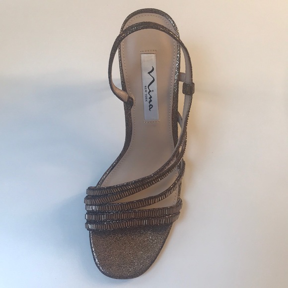 NINA - SZ. 8 - BRONZE METALLIC SANDALS - Picture 3 of 8